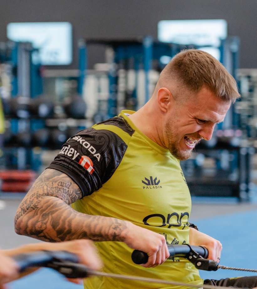 Athlete Training in a gym