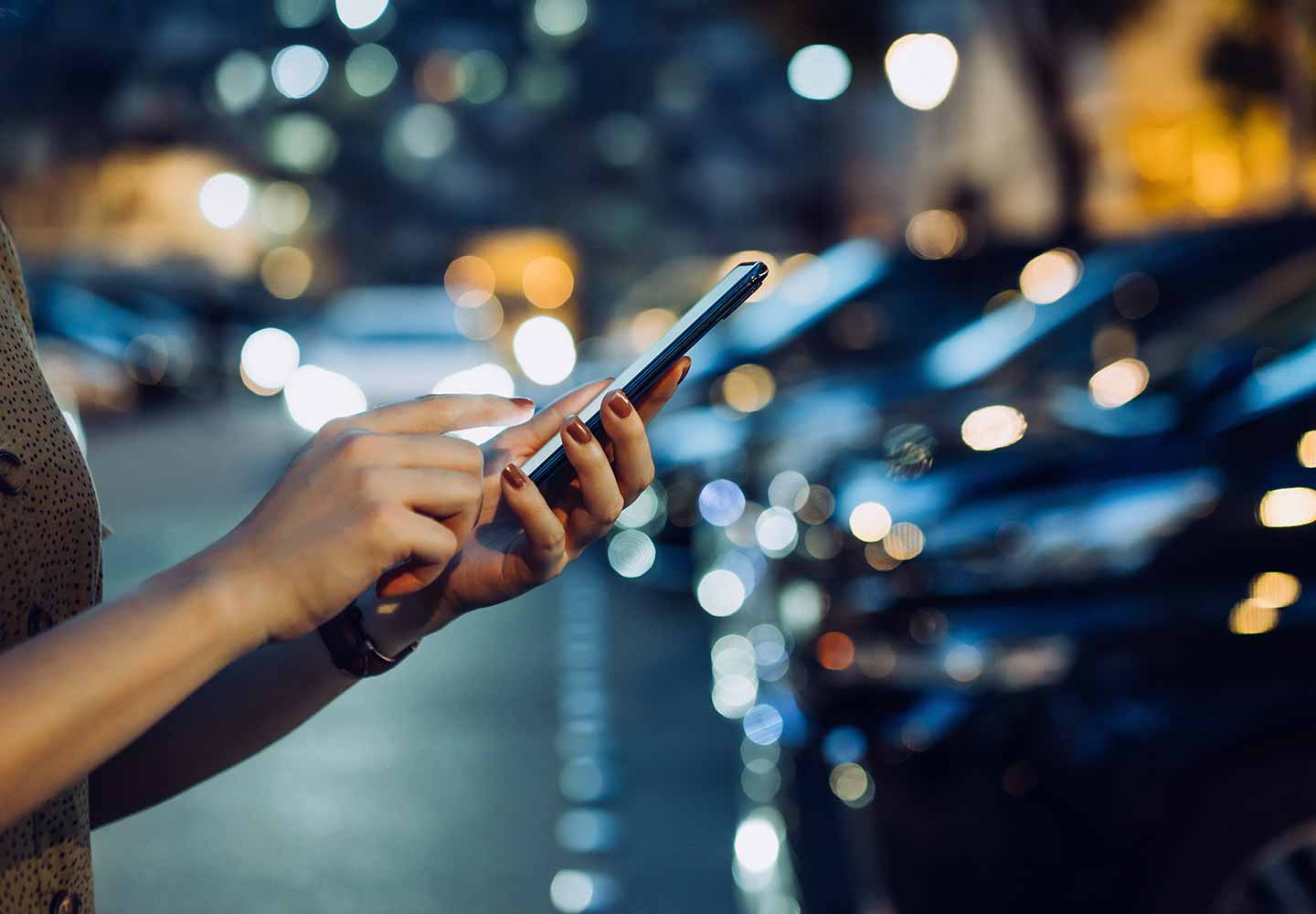 Lady holding a mobile phone
