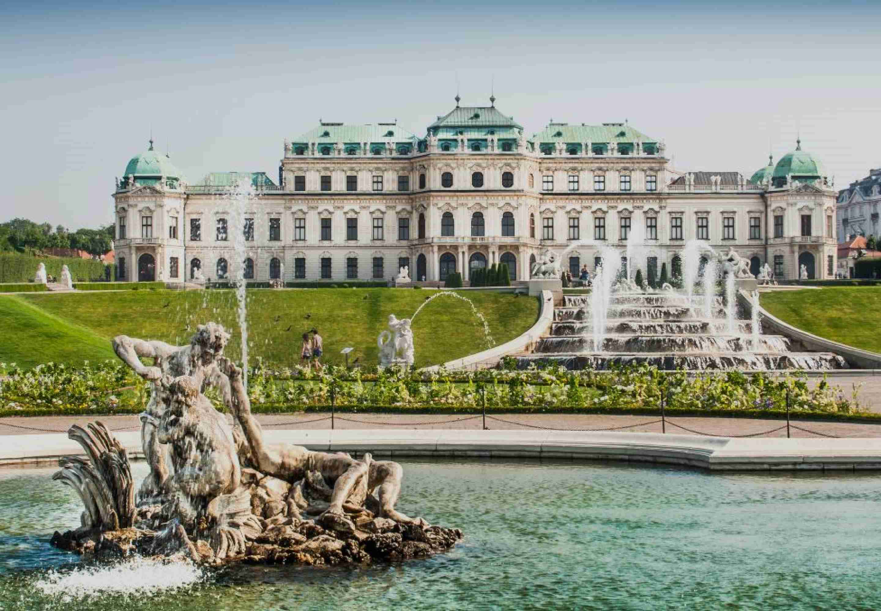 White and blue building