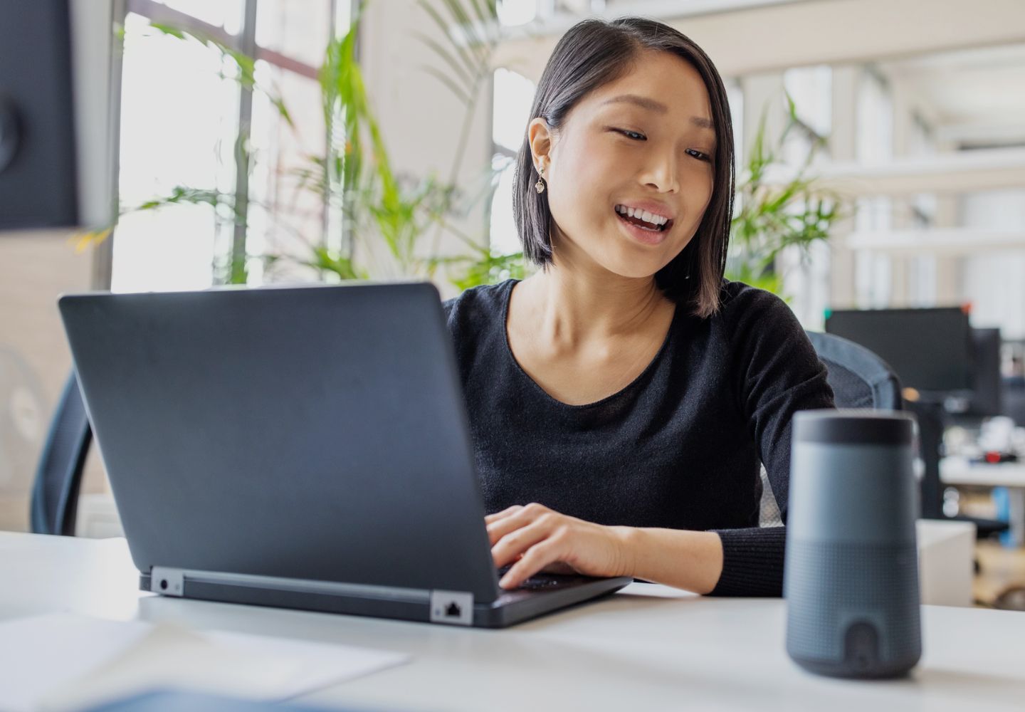 Woman working at desk