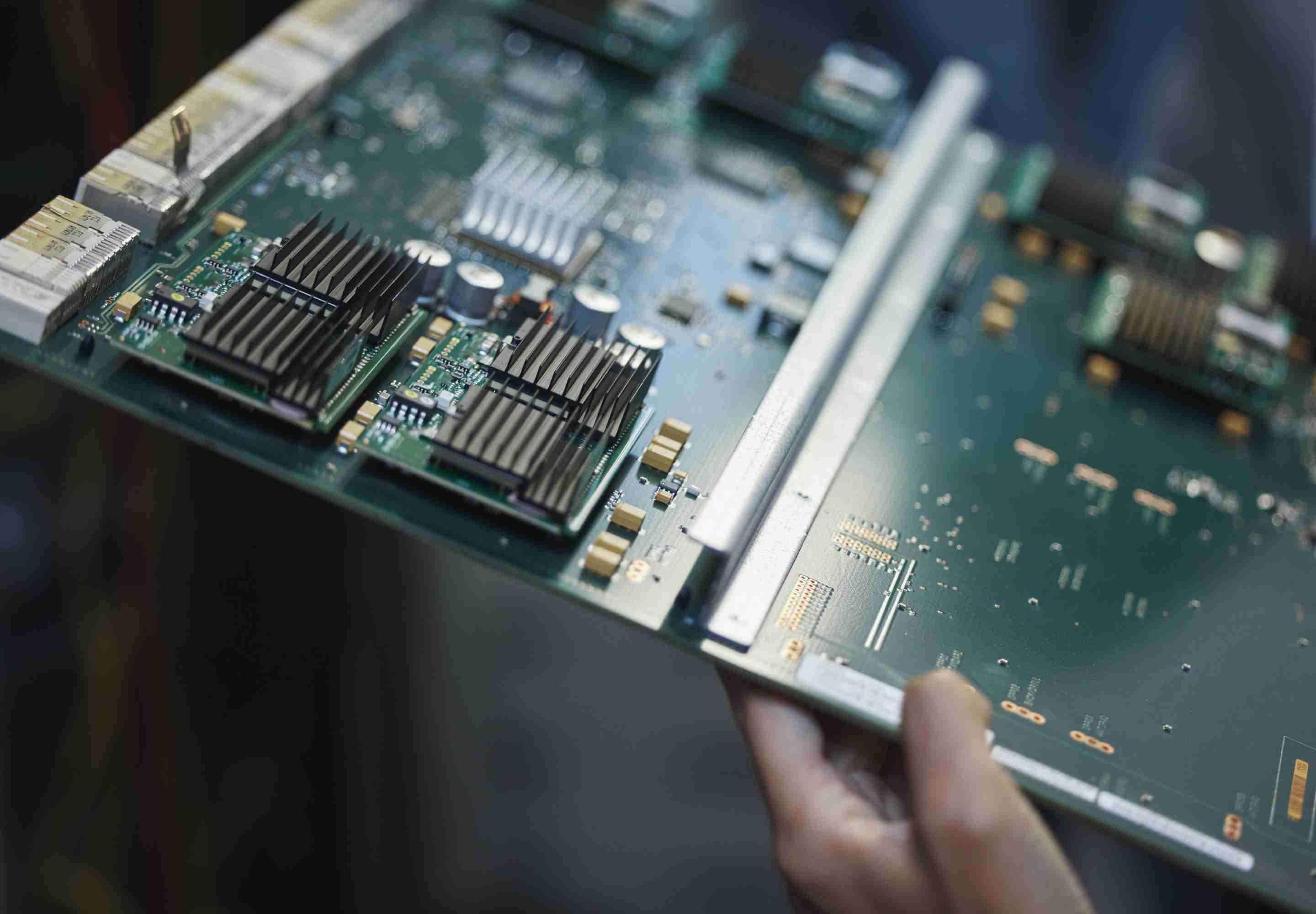 Opened motherboard