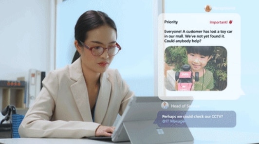 Business professional on virtual call