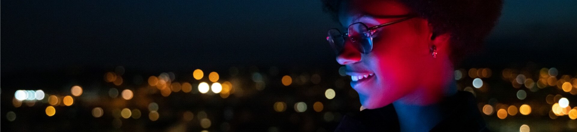 City lights at night