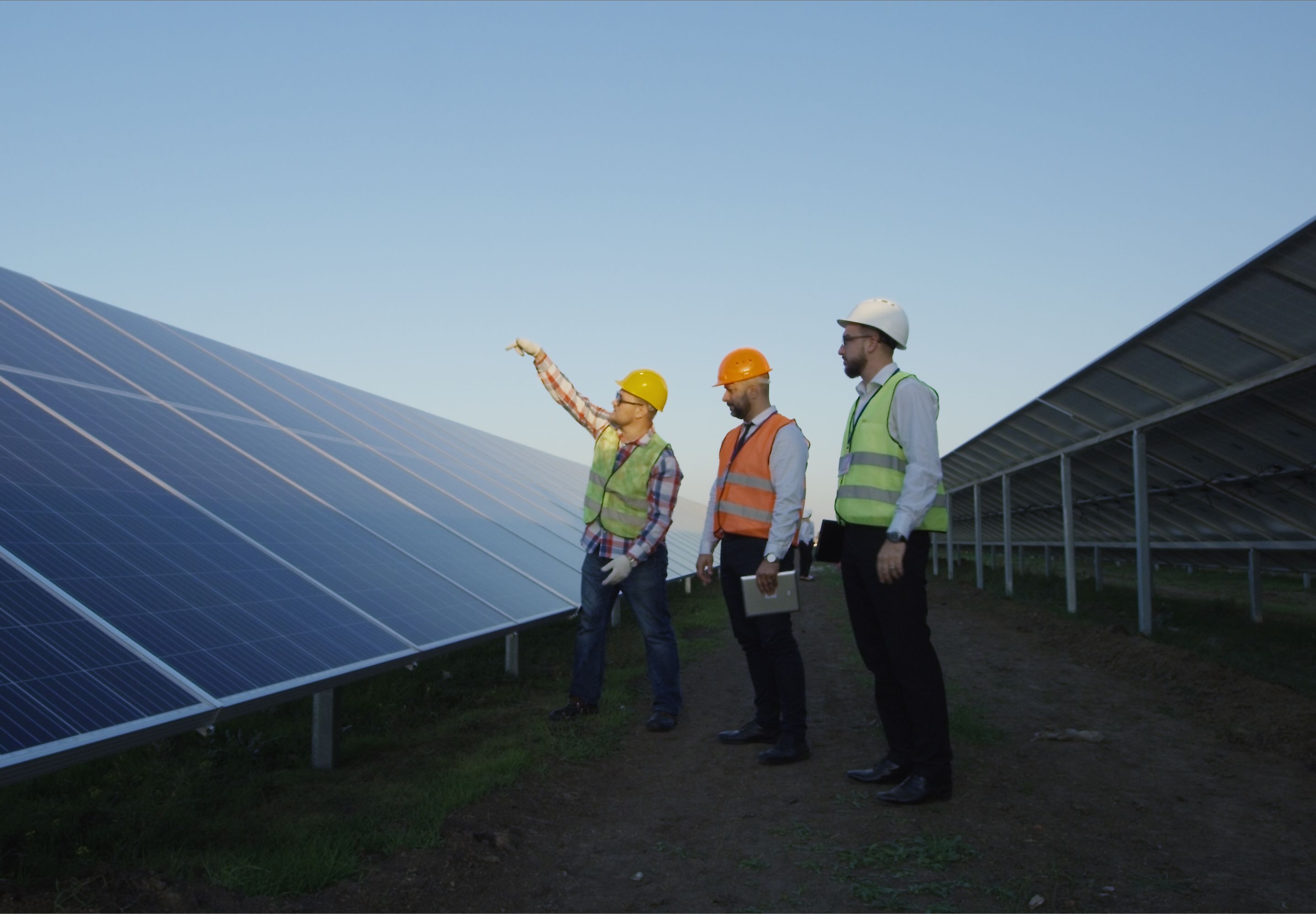 Energy efficiency team on site