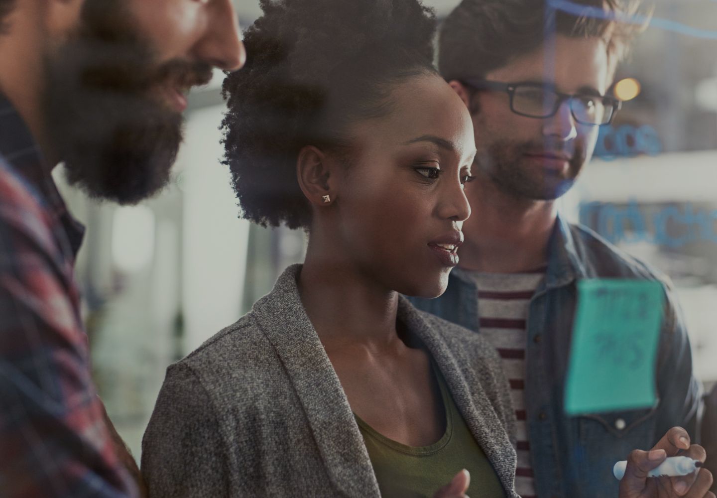 Group of people at whiteboard