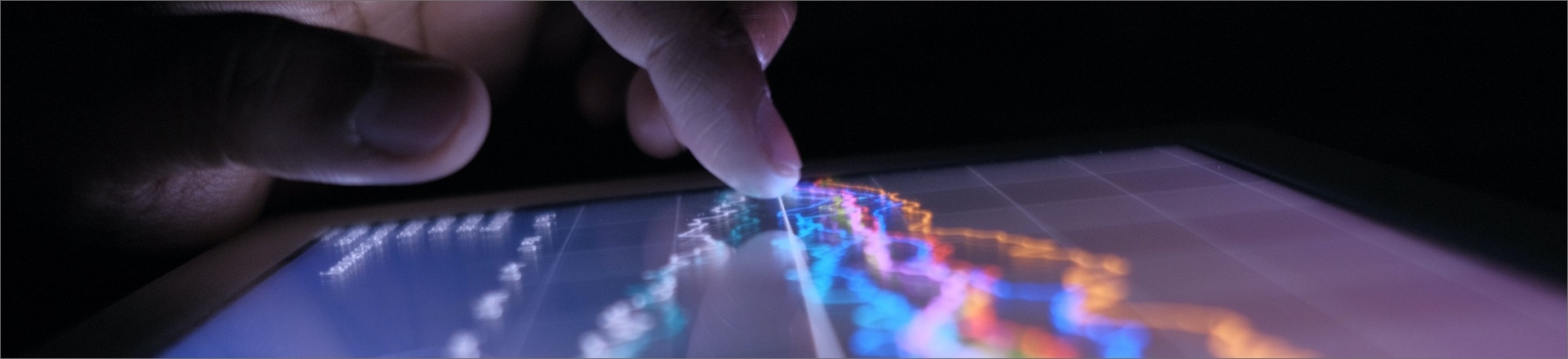 Data on tablet screen
