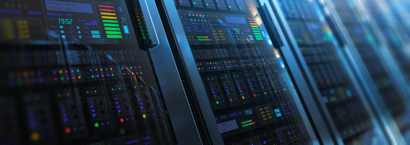 A picture of a server room