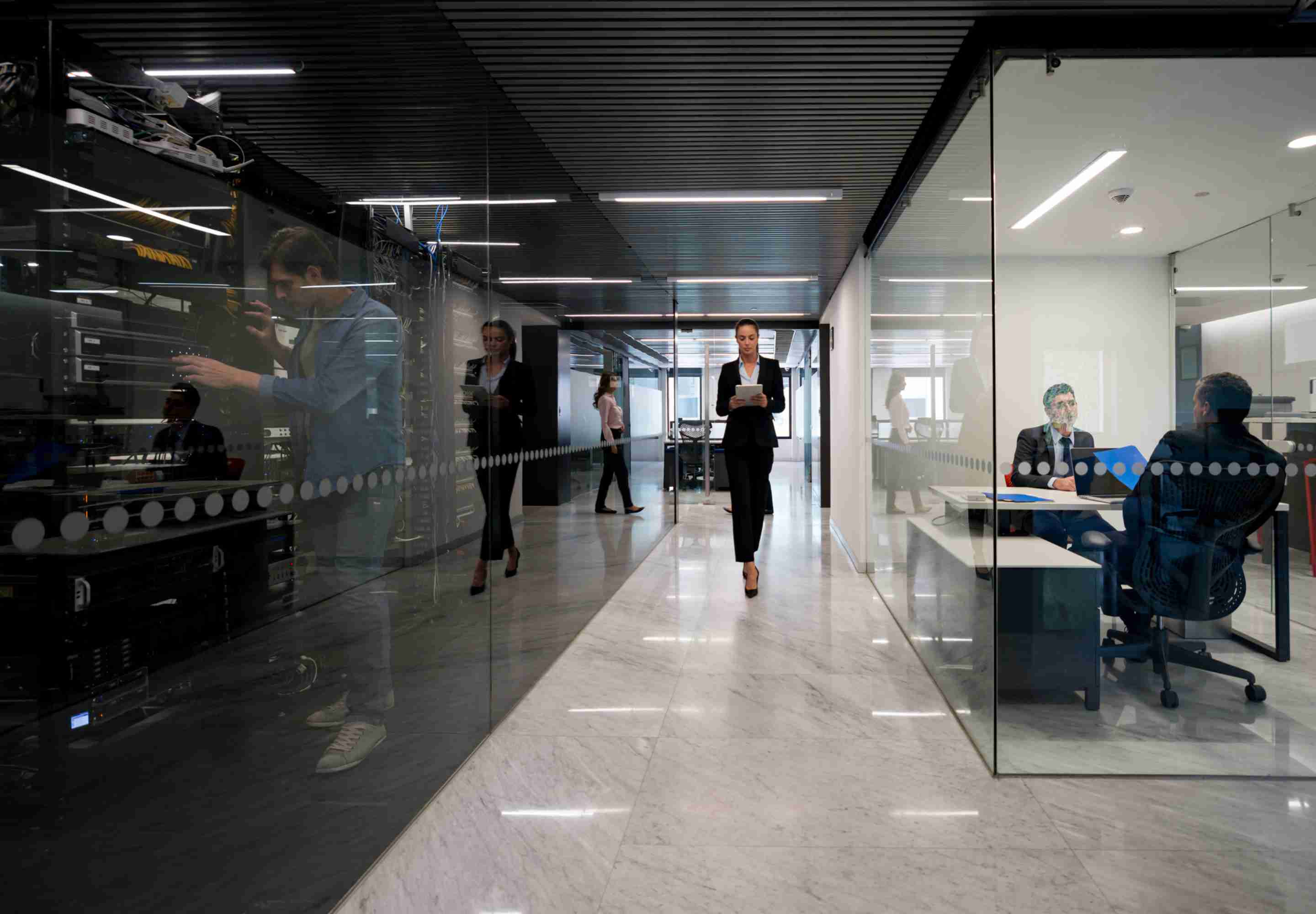 People in a office environment