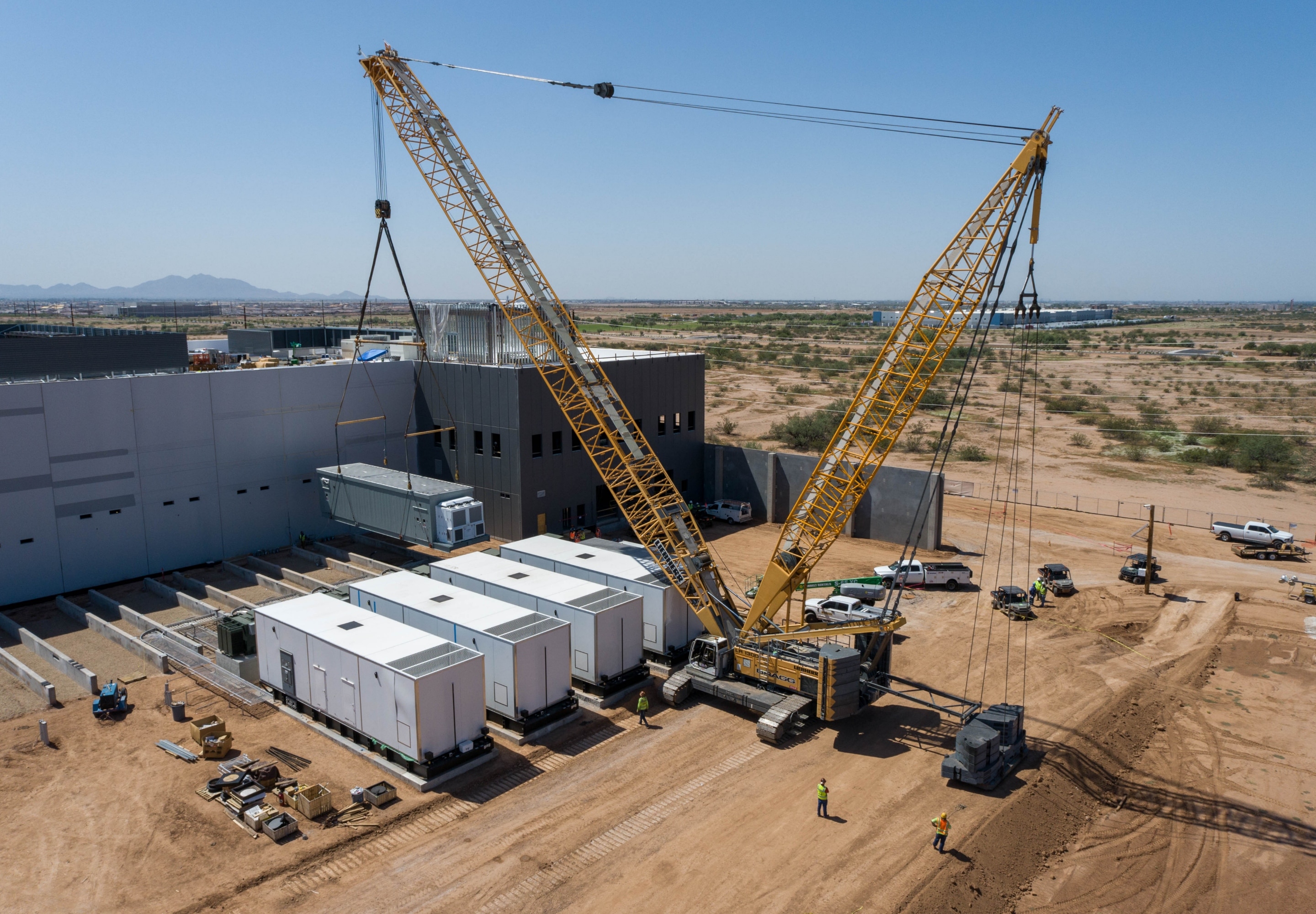 Construction at the data center site