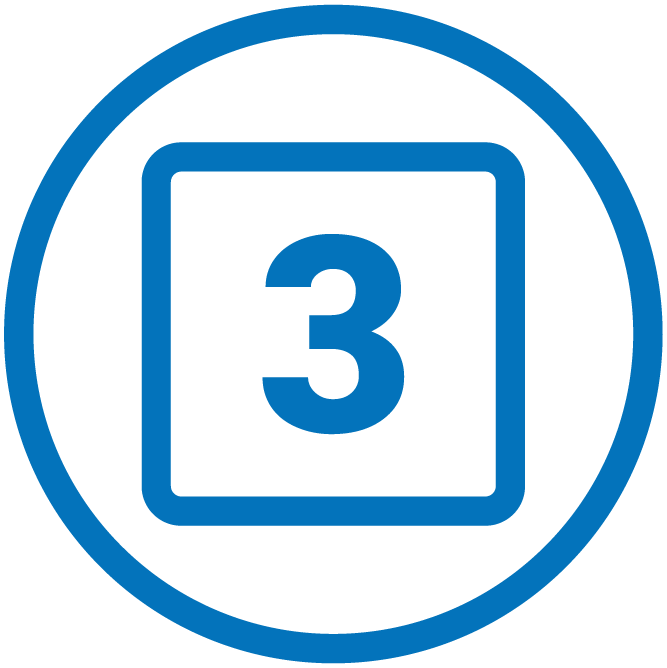 Icon of the number 3
