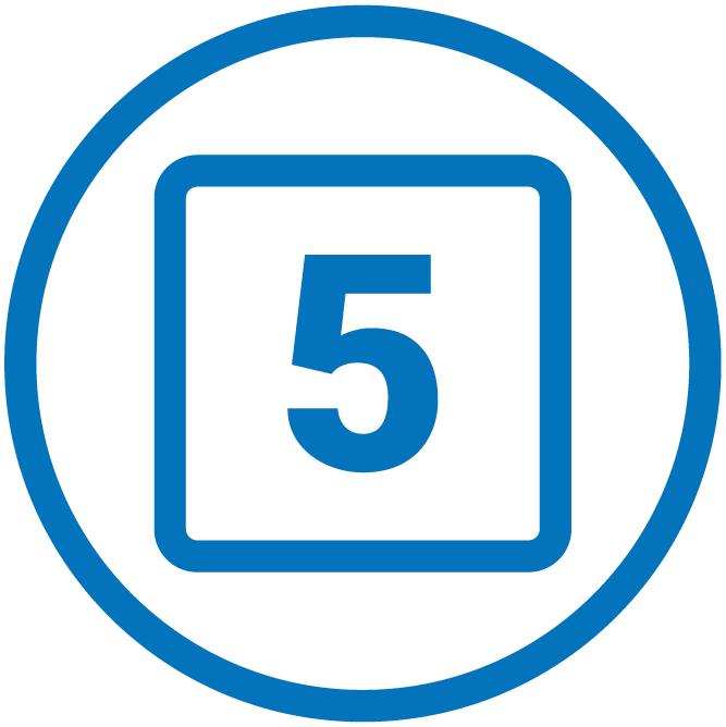 Icon of the number 5