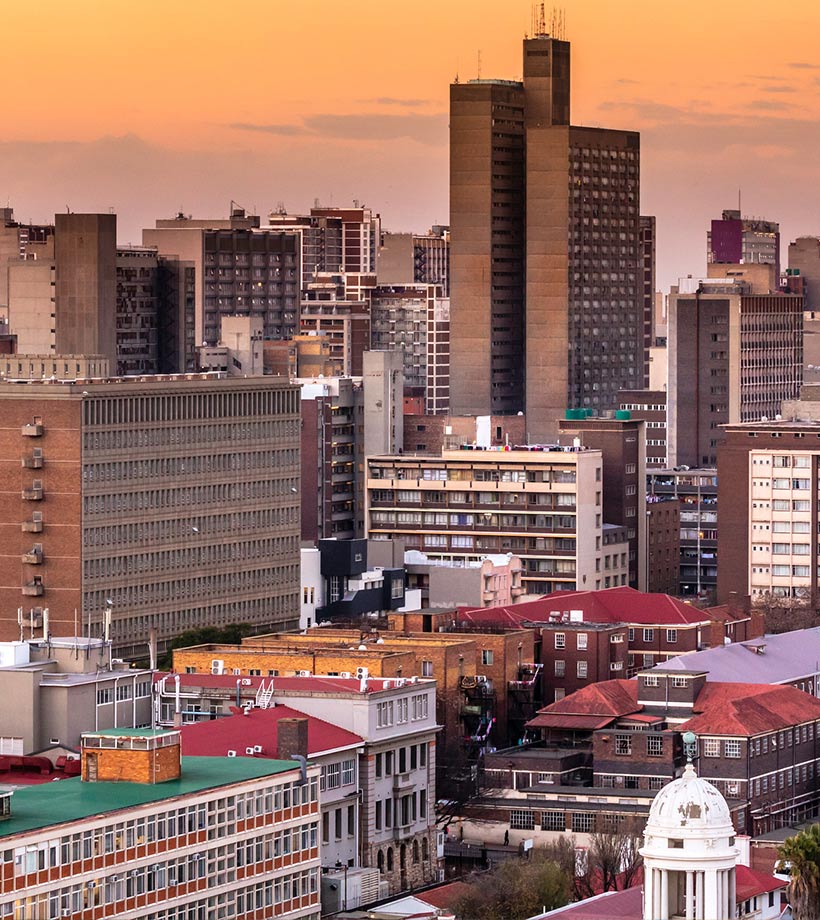 View of Johannesburg city