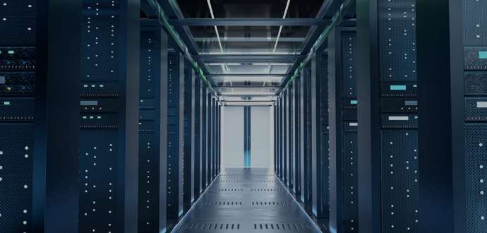 A passage way of a server room