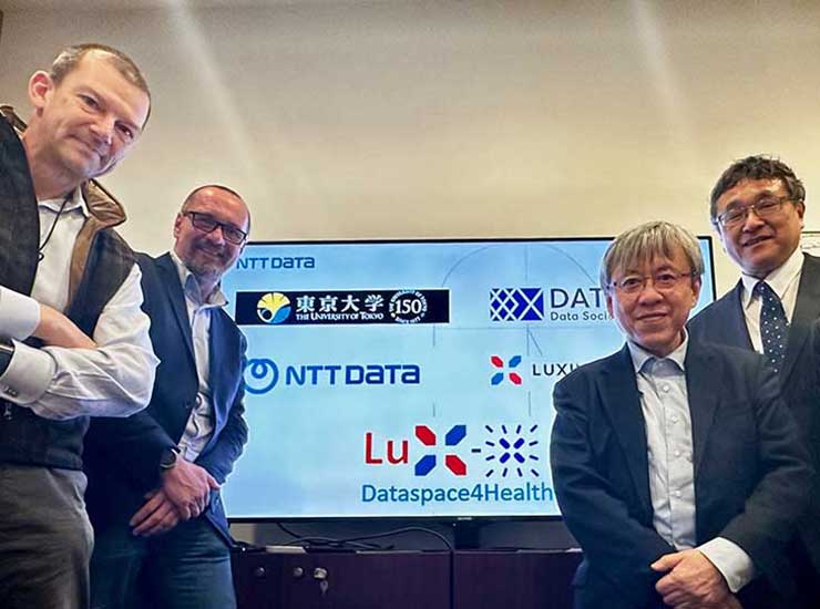 Michael Mossal of NTT DATA and Ralf Hustadt of Luxinnovation with Noboru Koshizuka-san (Chairman of Japan’s Data Society Alliance and professor at the University of Tokyo) and Nobuyuki Ogura-san (Chief International Expert at Ogura Consulting) 