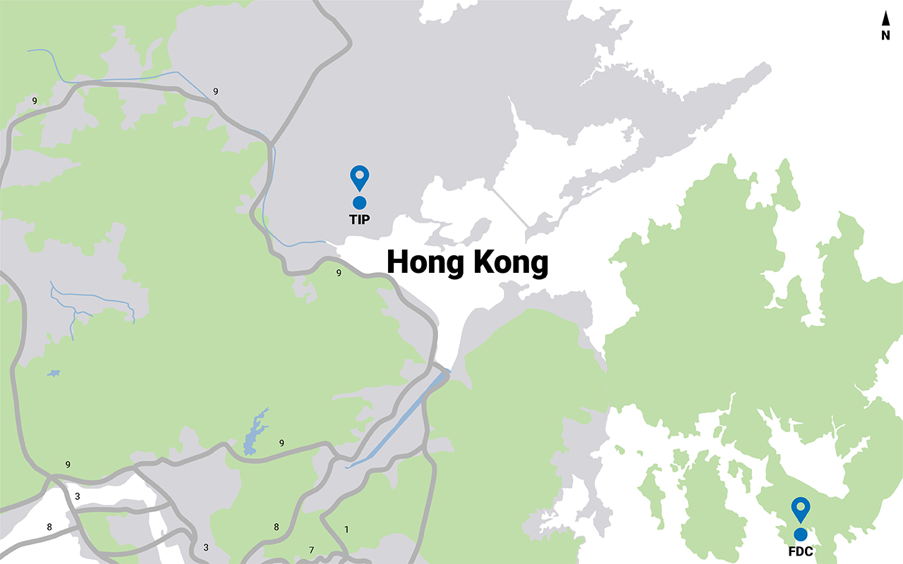 Karte der Hongkonger Rechenzentren