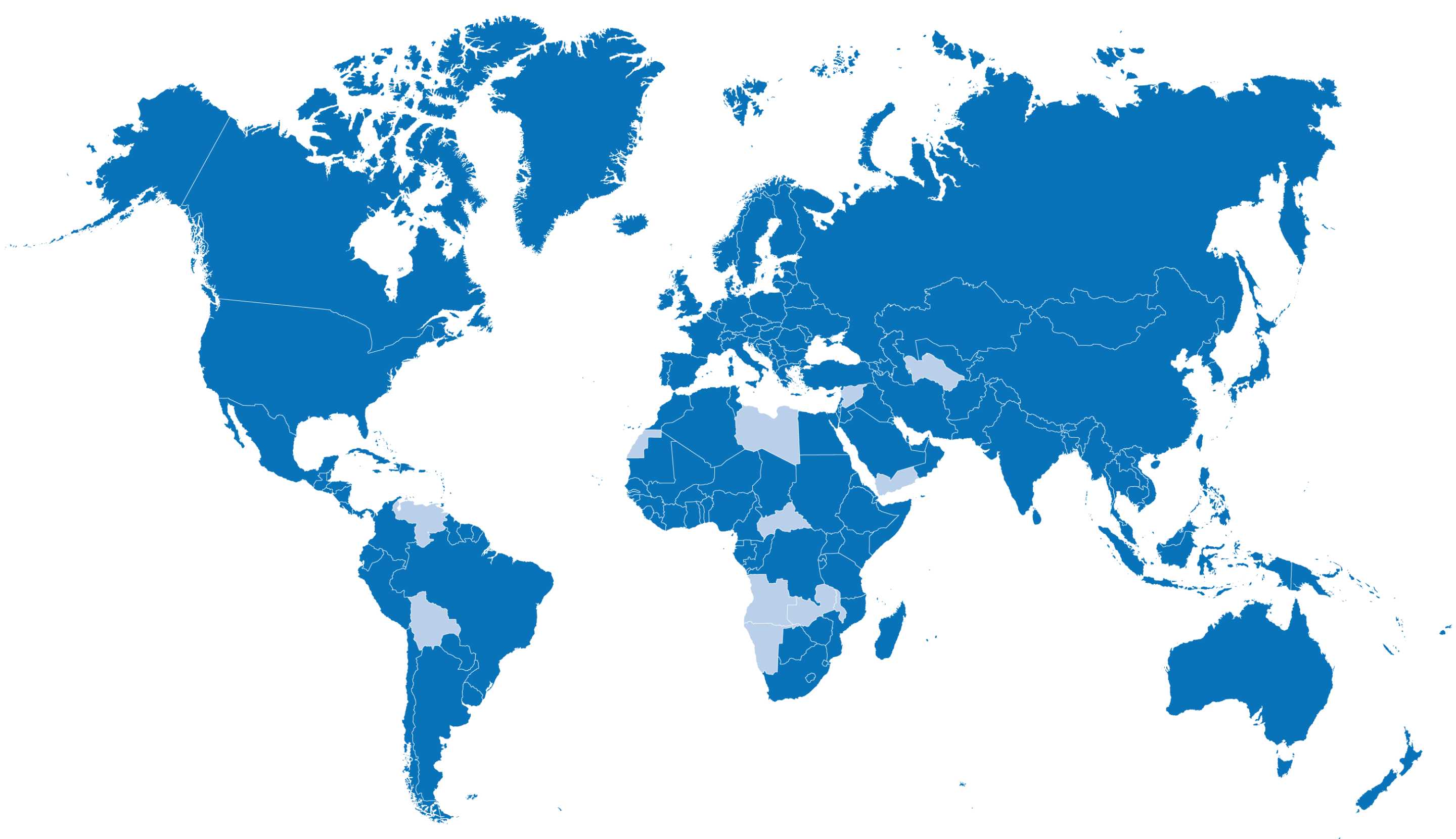 Blue Coverage map
