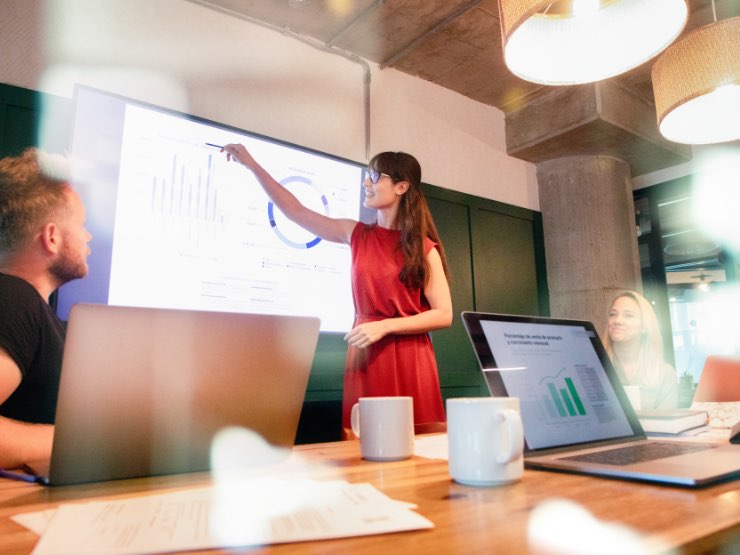 Business professionals in a boardroom