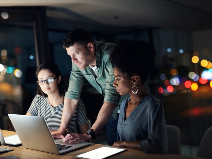 Business professionals in a meeting