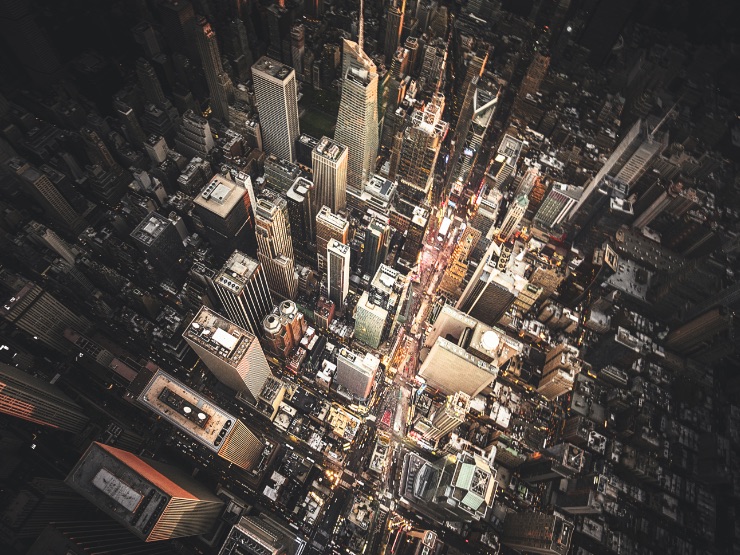 A view from the city above