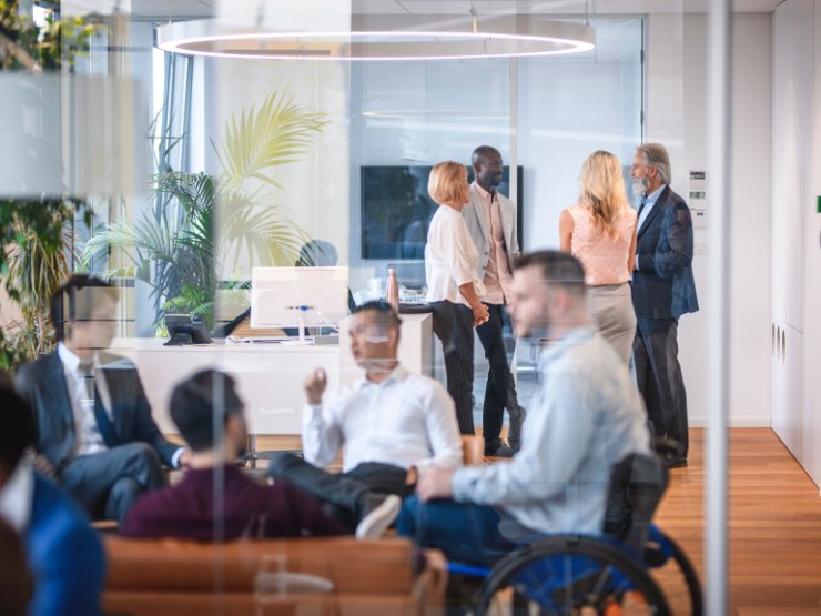 Professionals in a meeting room