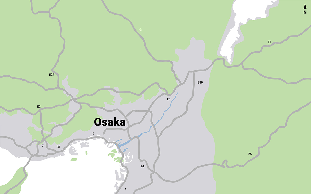 Map of Osaka data center