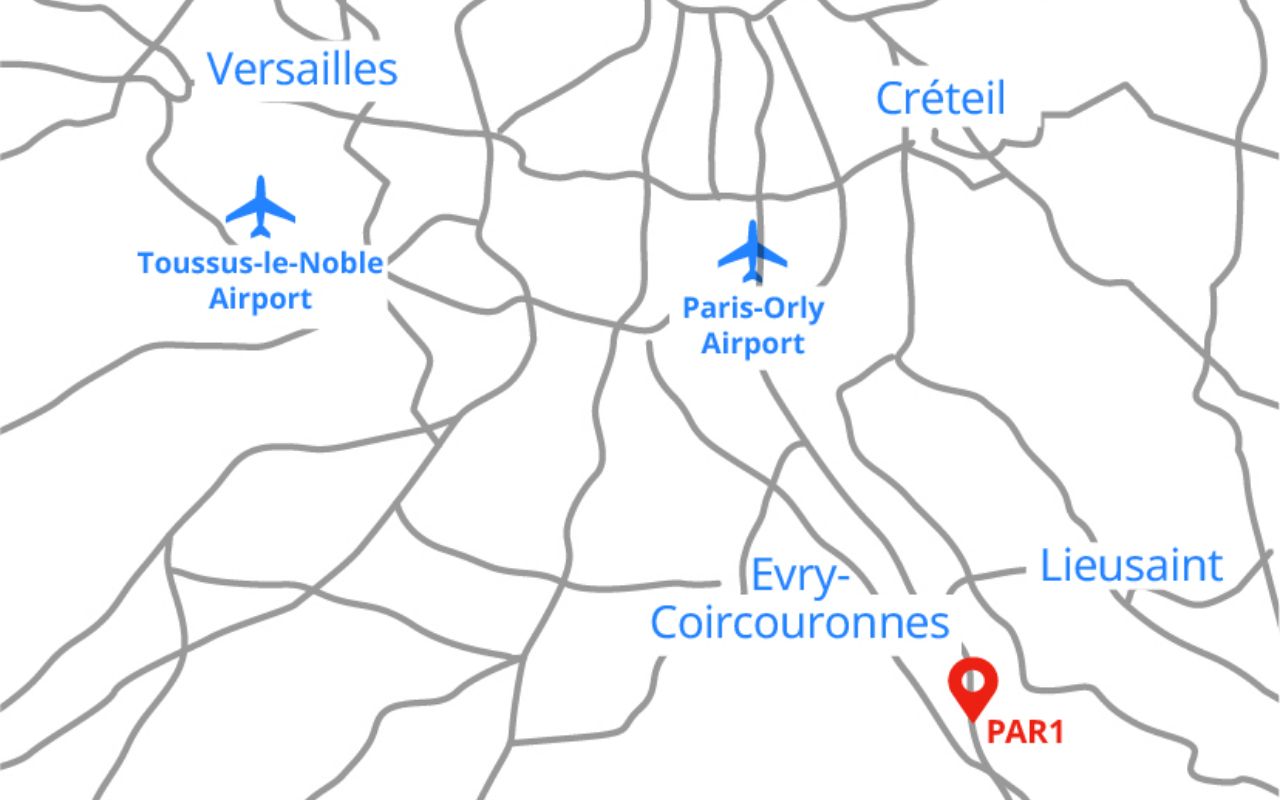 Map of paris data centers