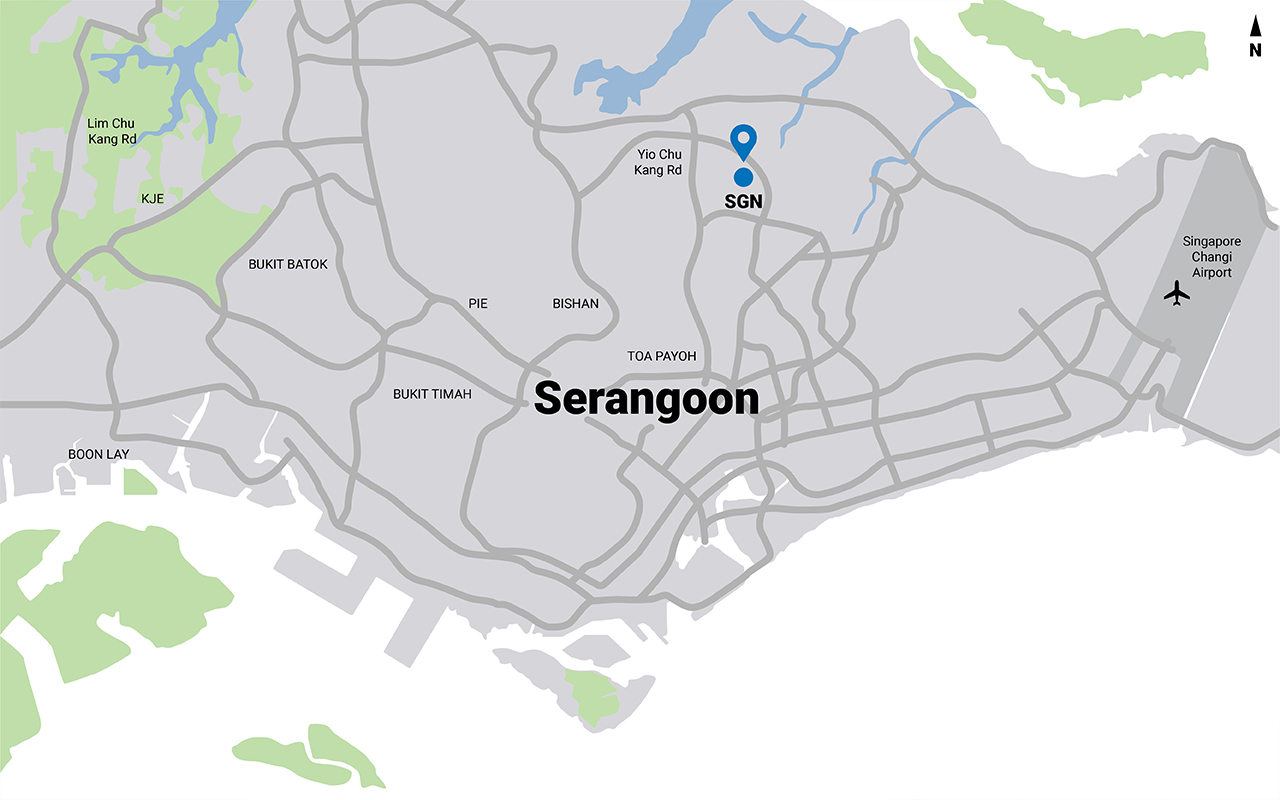 Map of Serangoon data centers