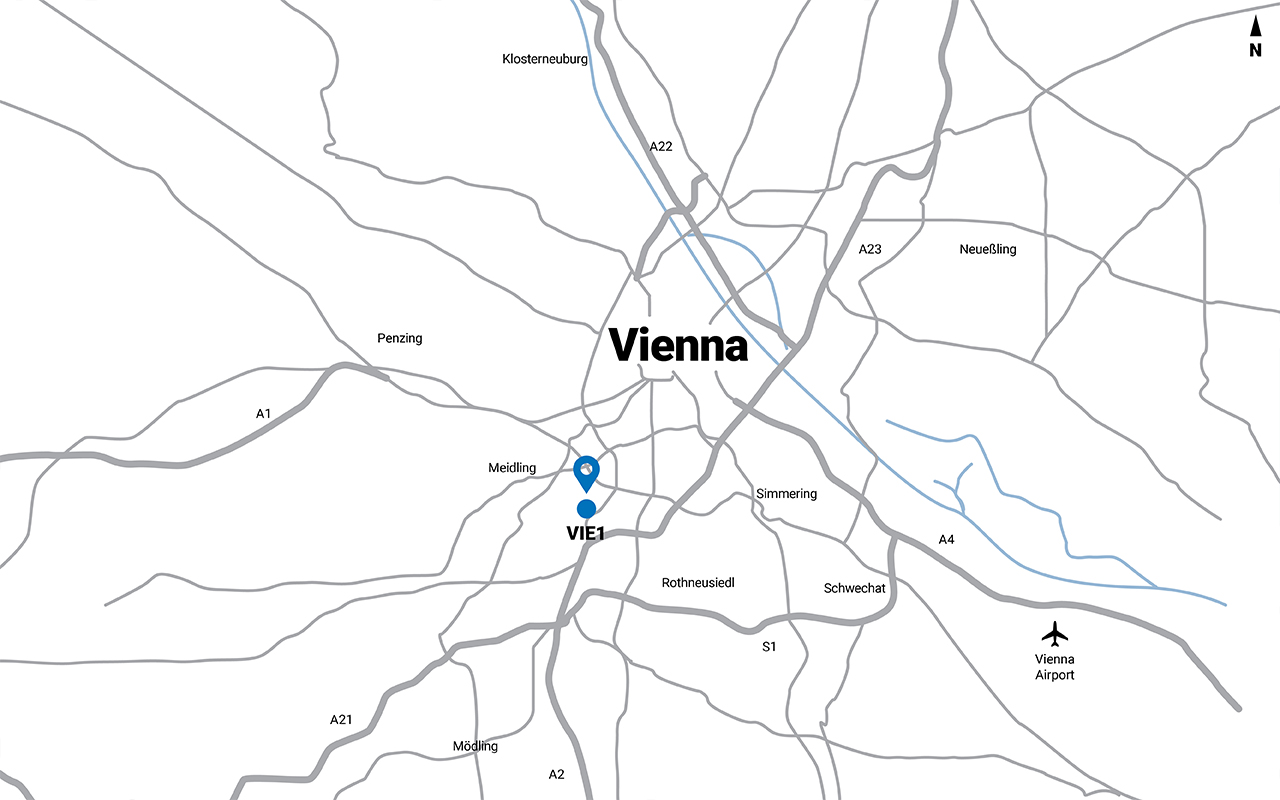 Map of Vienna data center