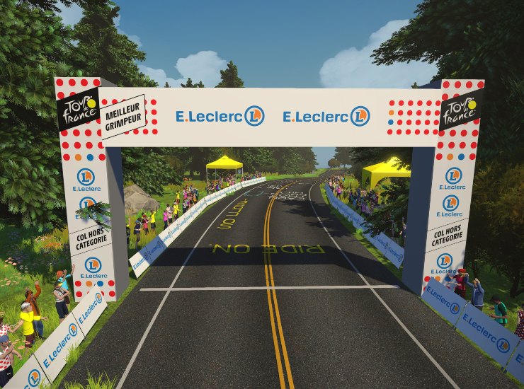 Virtual finish line for the Tour de France